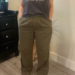 Free People Green Chinos Versatile Utility Style